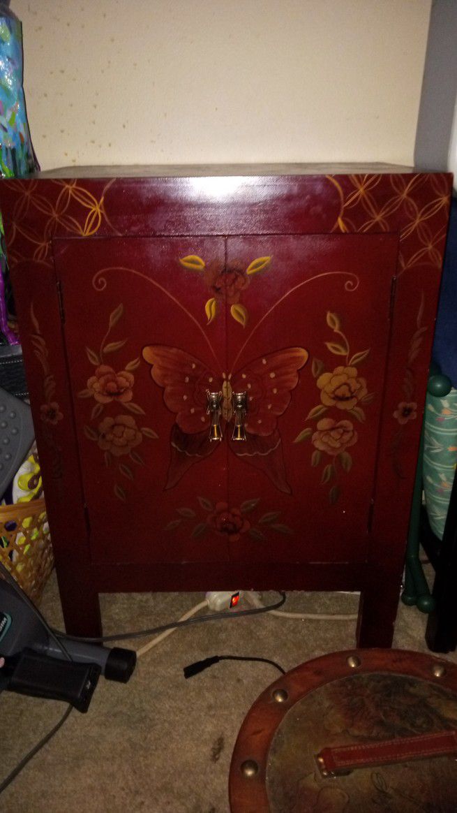 Antiques Little Chinese Butterfly Dutch Cabinet Asking 1500 Or Best Offer 