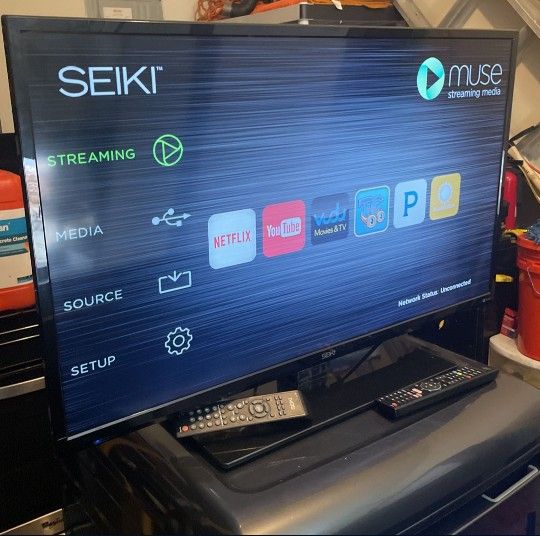 40” Seiki Flatscreen TV With Remote