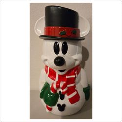 Disney Parks "Winter Fun at Disney Parks" Mickey Mouse Snowman Popcorn / Treat Bucket