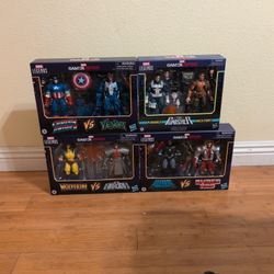 Marvel Legends Gamerverse: Captain America & Venom, Wolverine & Silver Samurai, War Machine & Omega Red, Punisher & Nick Fury