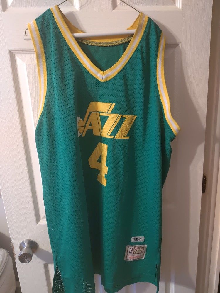 Rare Adrian Dantley Michelle & Ness Jazz Jersey!