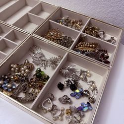 Lucky vintage jewelry / costume jewelry plus new organizer stacker