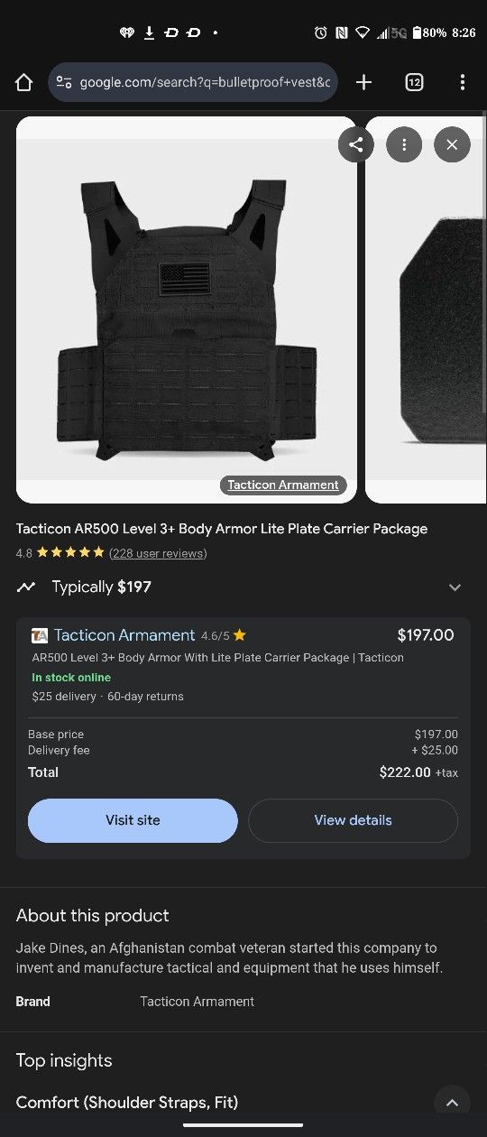 BULLETPROOF VEST