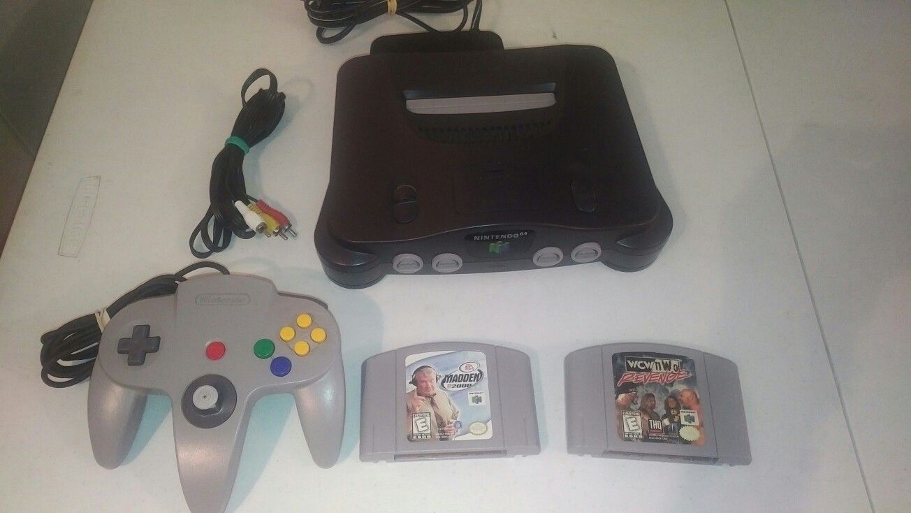 Nintendo 64 with games and extension pack