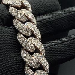 18MM Custom Cuban Bracelet VVS1 Heavy Iced Out