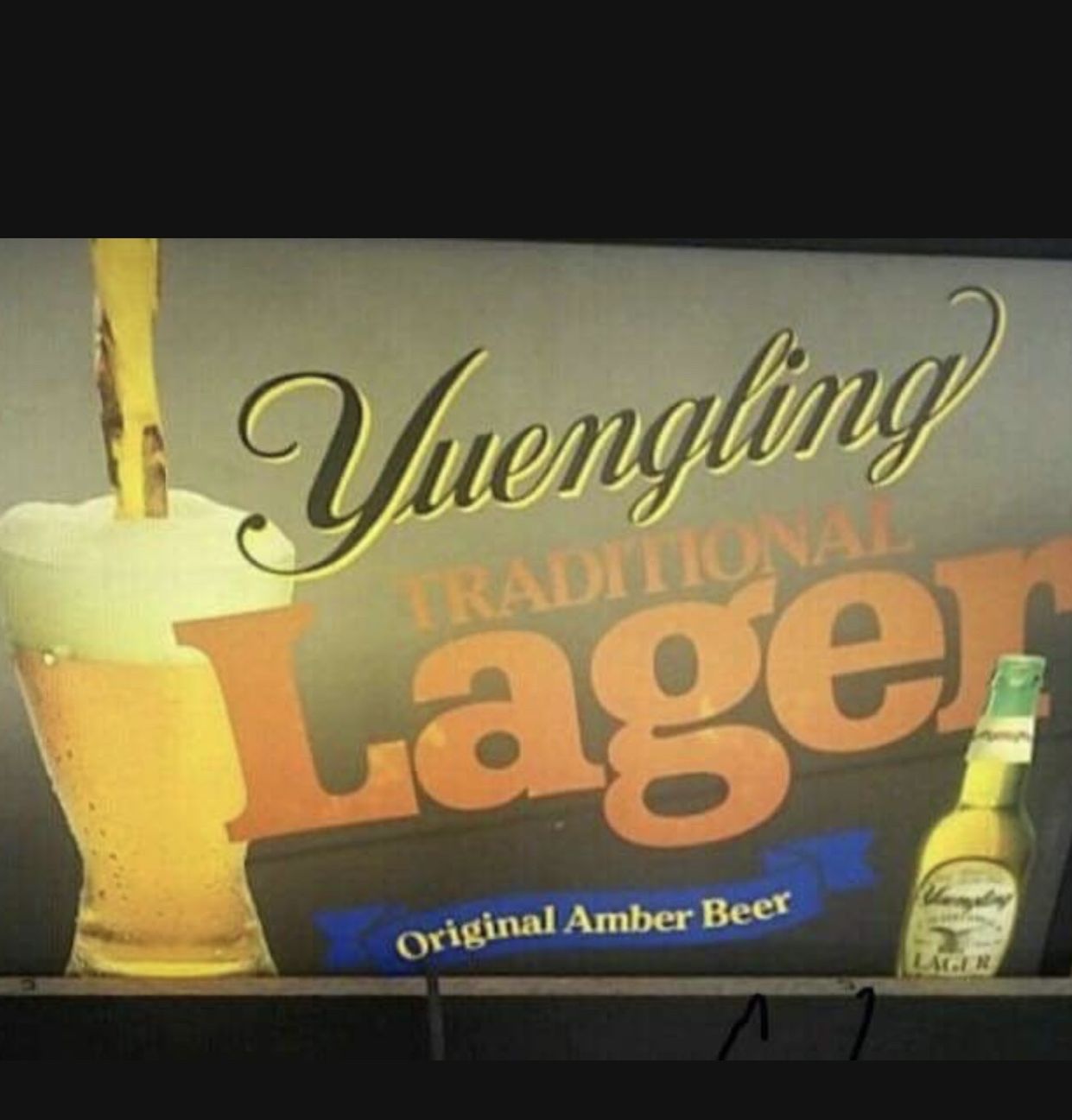 Vintage Authentic Yeungling Lager lighted sign.. Rare!!!!