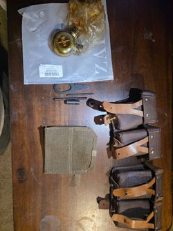 Mosin Nagant double ammo pouches for 7.62x54R cartridges.