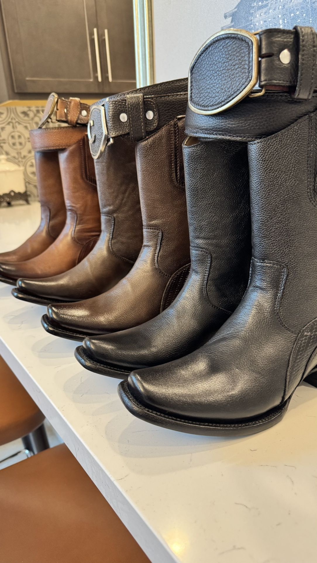 Botas Vaqueras Para Hombre , Botas De Piel ,