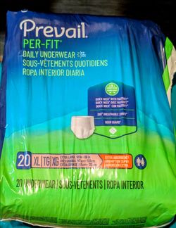 Prevail Per-fit Daily Disposable Underwear XL ADULT PULL UPS - 20 count