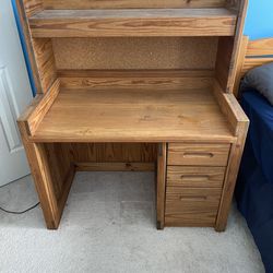 This End Up - Solid Wood  Desk  With removable Hutch 
