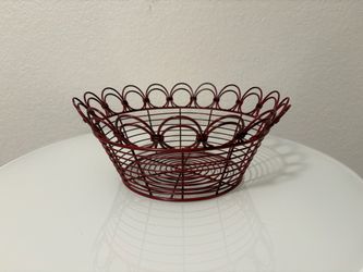 Red Wire Fruit Bowl Sturdy