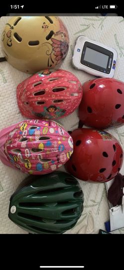Helmets all different size all different color