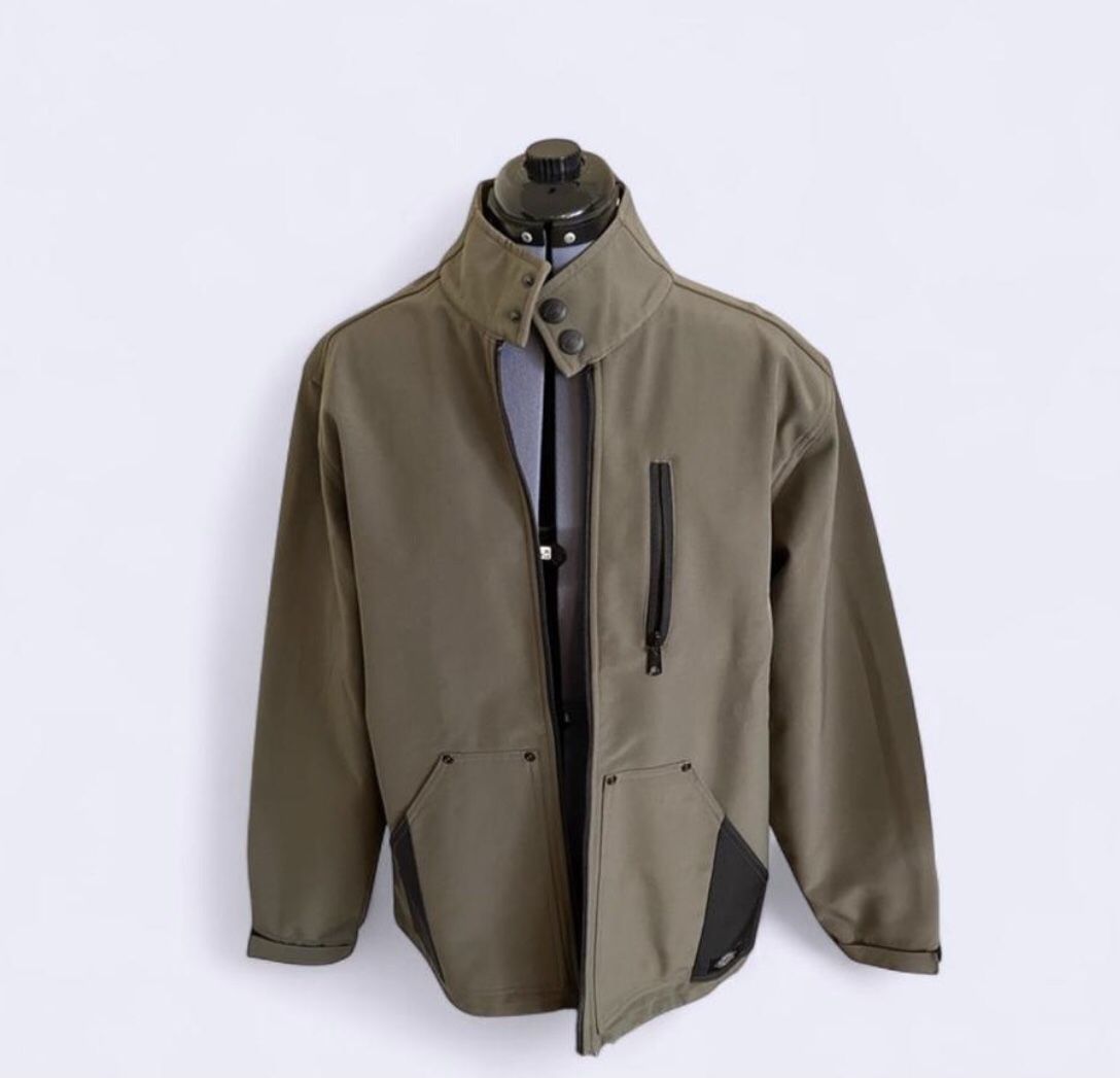 Dickies Storm Mens Size M Brown Jacket Coat Mock Stretch Zip Workwear