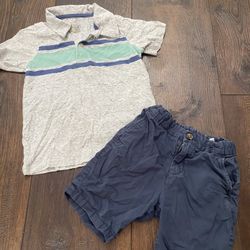 Boys Shirt And Blue Shorts Size 6 By Osh Kosh #6