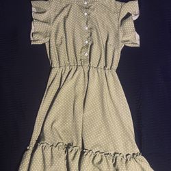 Green Polkadot Flowy Dress