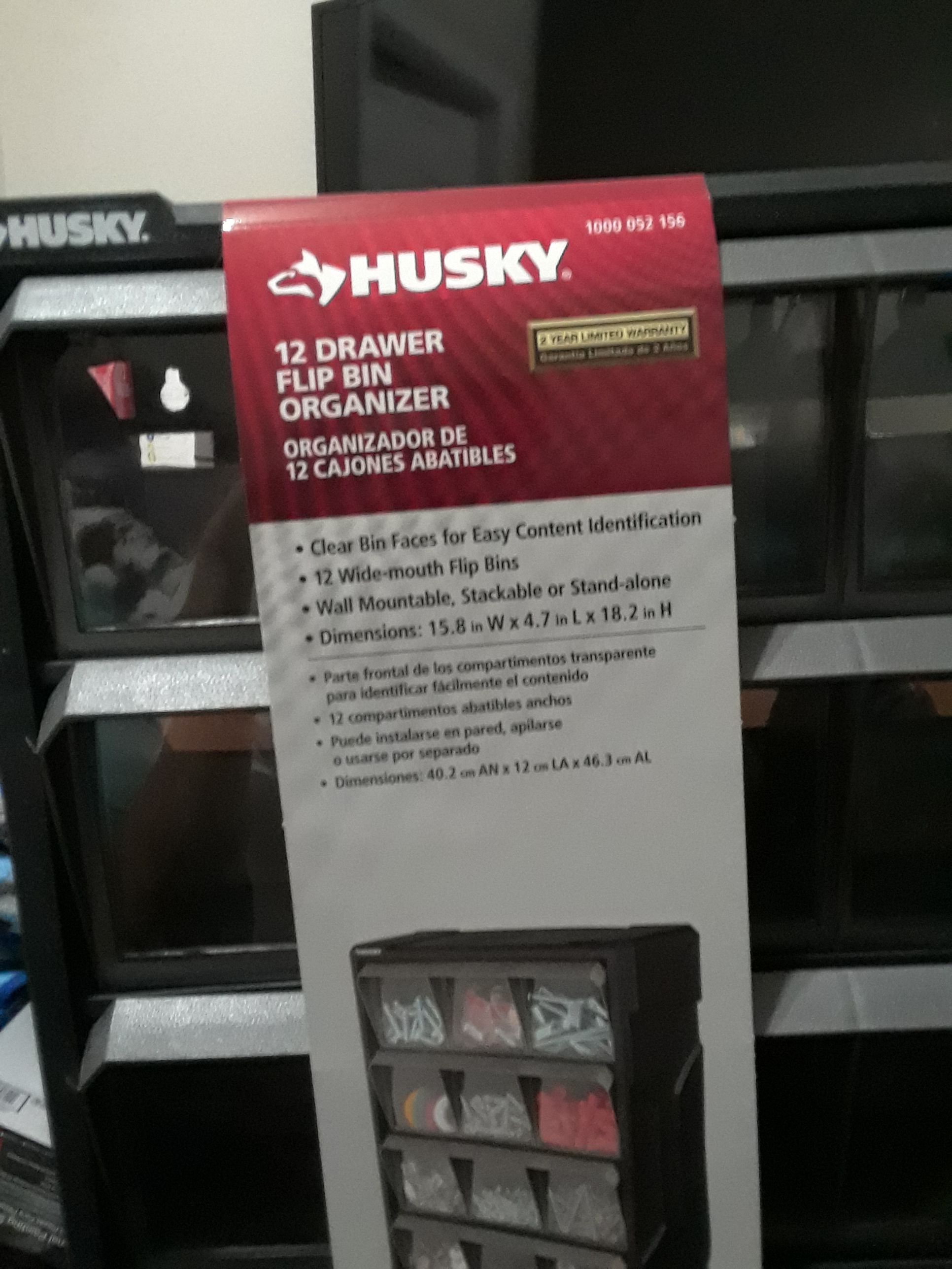 Husky 12-Compartment Small Parts Bin Organizer for Sale in Santa Ana, CA -  OfferUp