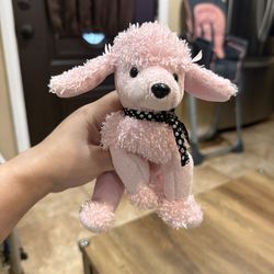 Pink poodle plushie