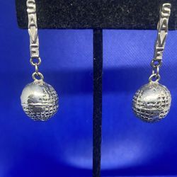 Vintage Save The Earth Dangle Earrings Brand Vante