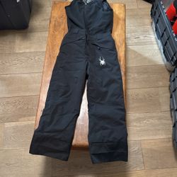 Ski Pants Kids Spyder Kids Size 6 Age Black, Lightly Used