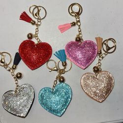 Heart Rhinestone Keychains 