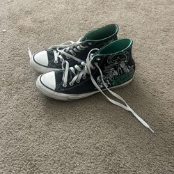 Dungeon and Dragons Converse Black and Green High-Top Sneakers