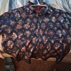 Platini Men Dressup Long Sleeve Cowboy Shirt