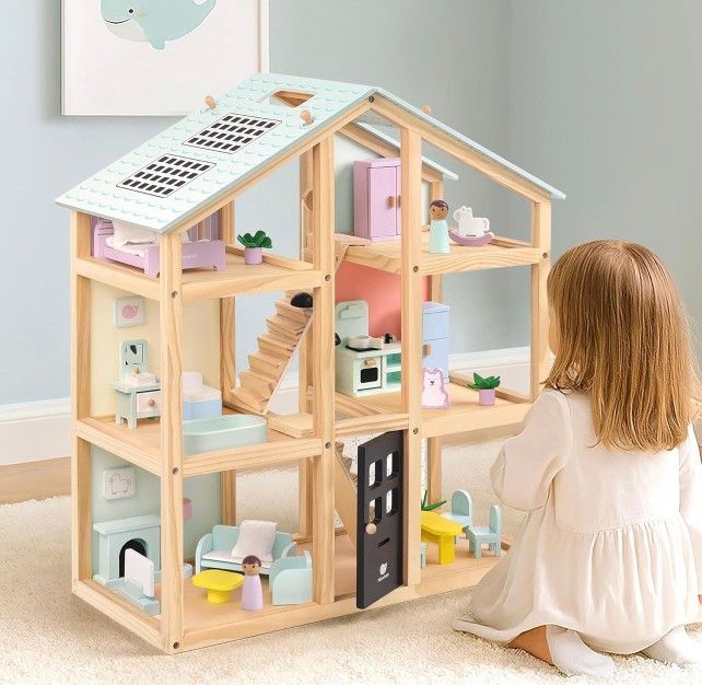 Wooden Dollhouse, Modern Playhouse