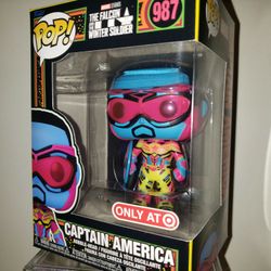 Captain America Falcon Black Light FUNKO POP Limited Edition TARGET EXCLUSIVE
