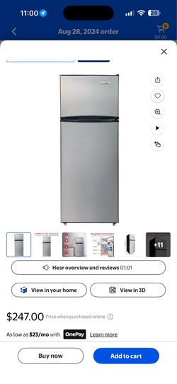 Mint condition - Frigidaire 7.5 Cu Ft Refrigerator