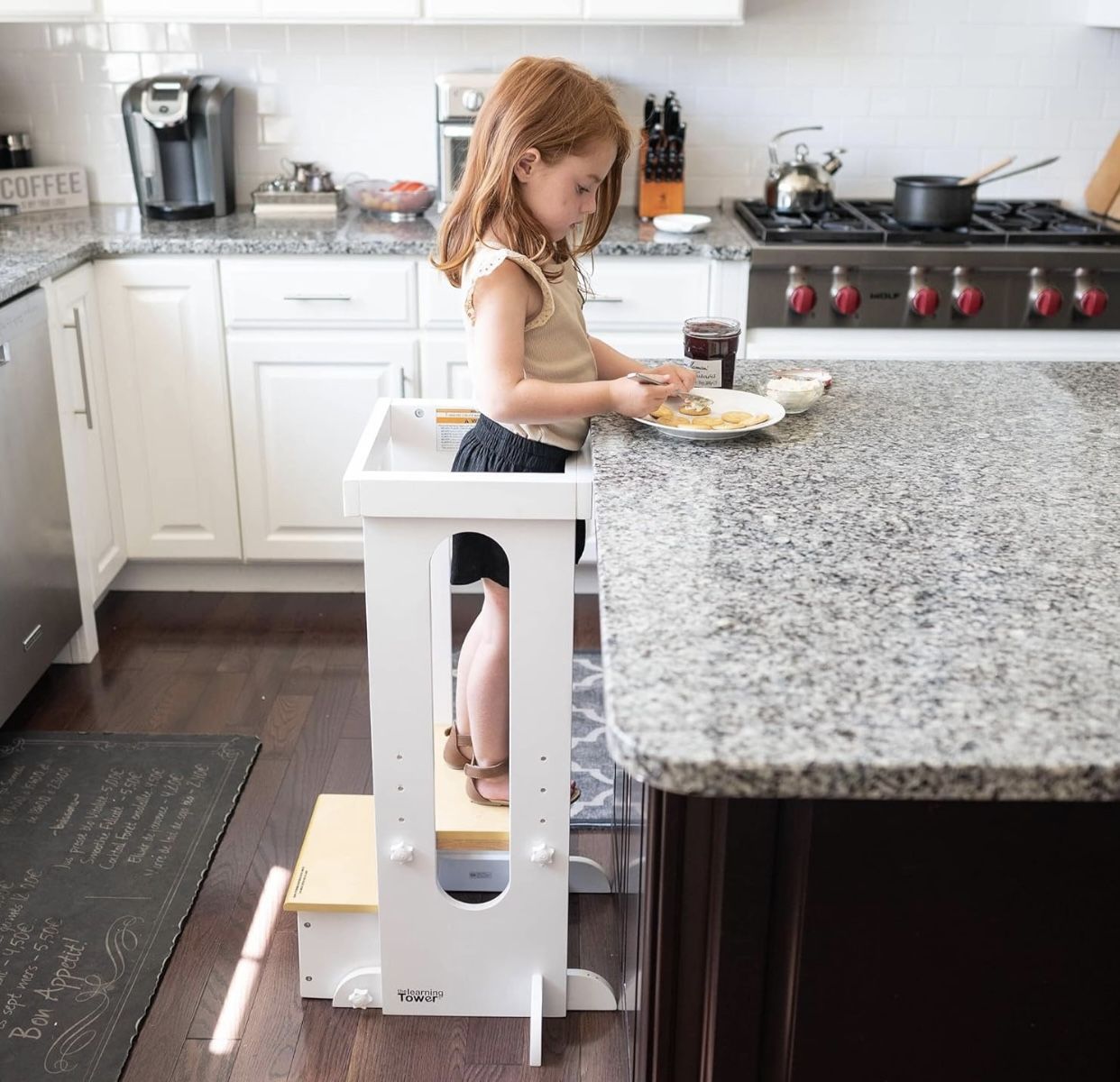 Little Partners Learning Tower Toddler Tower Foldable Step, Explore 'N Store Folding Toddler Tower