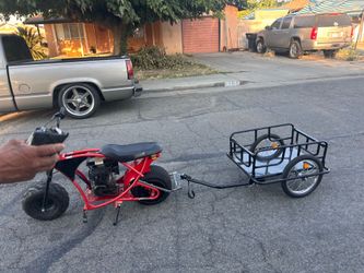 Coleman mini bike and trailer