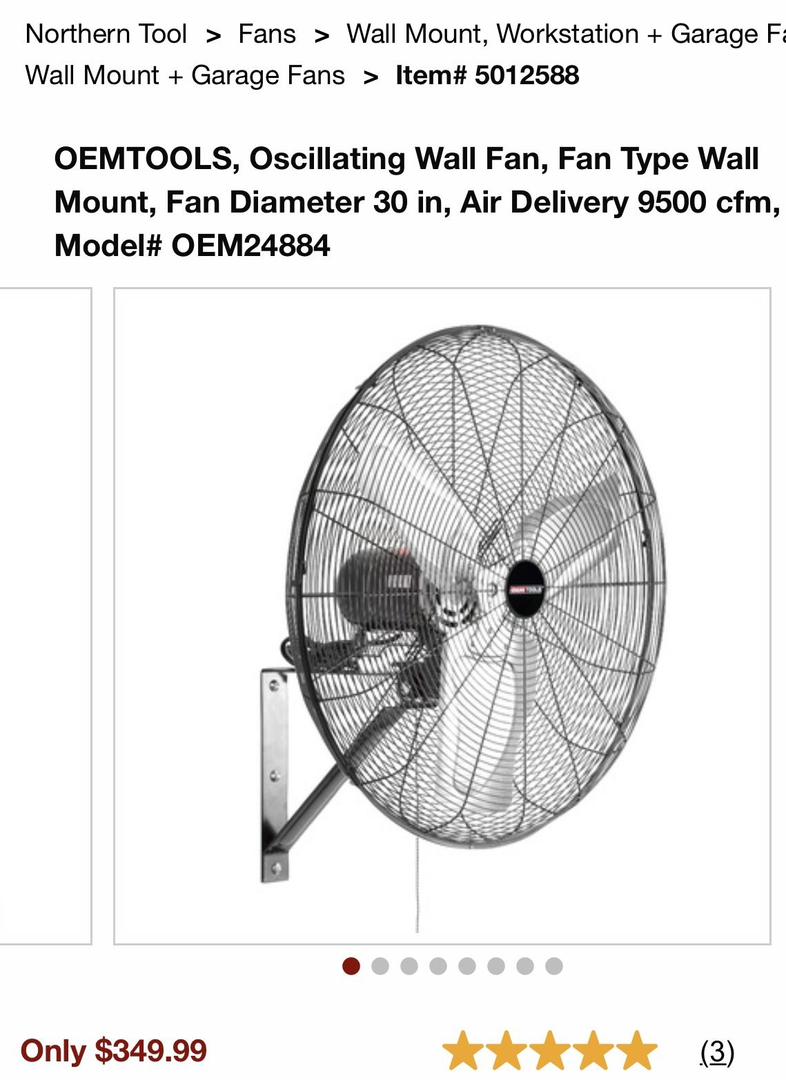 OEM Tools Oscillating Wall Fan (2)