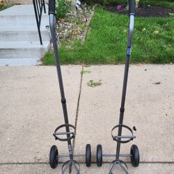 Resone Light Weight Dual D/E Oxygen Tank Cart Adjustable Stable Handle Adjustable 