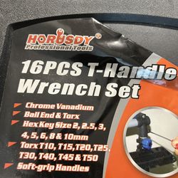 16 Pice T Handle Wrenches 