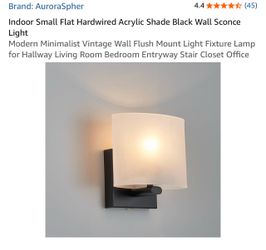 Brand New AuroraSpher Black Wall Sconce Light