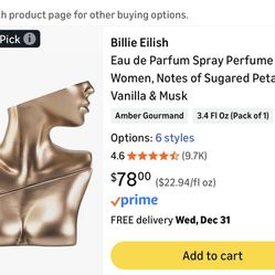 billie eilish eau de parfum, 3.4 fl. oz.