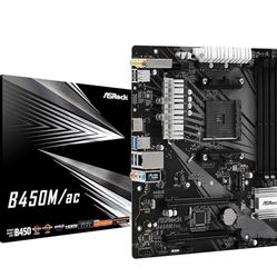 Asrock B450M/AC AM4 B450 Motherboard