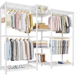 Freestanding Garment Rack Closet Organizer