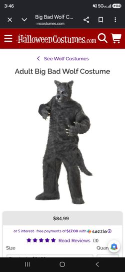 Adult Big Bad Wolf Halloween Costume