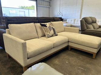 L Shaped Sofa With Accent Pillow