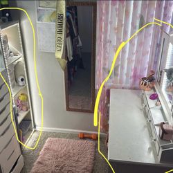 White Cabinet Bedroom Set For $50