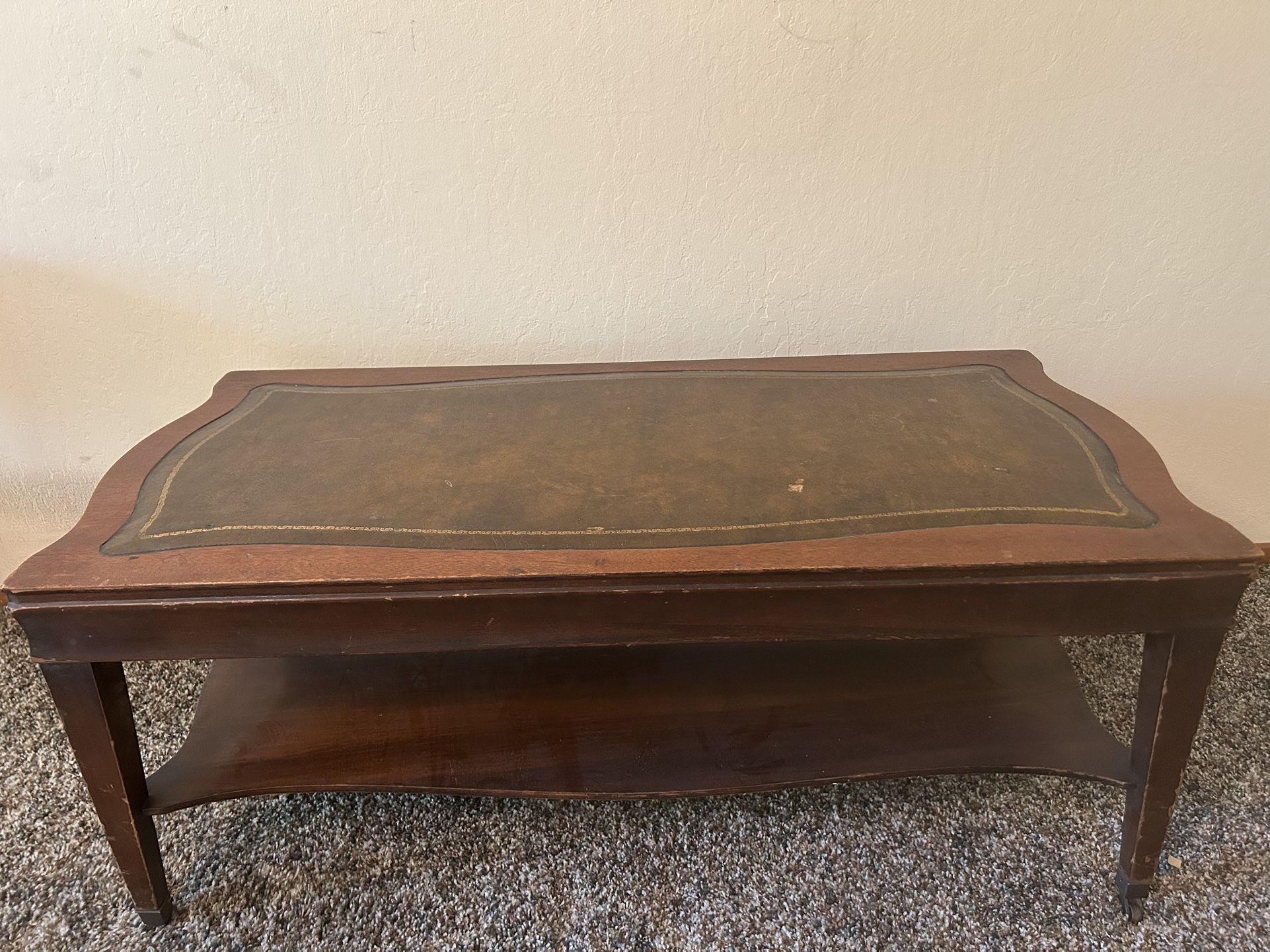 Vintage Antique Mid Century 2 Tier Coffee Table