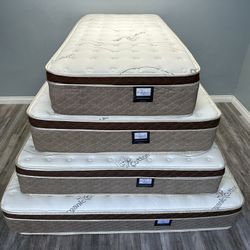 Twin Size Organic Cloud Comfort Europillow Top Mattress 