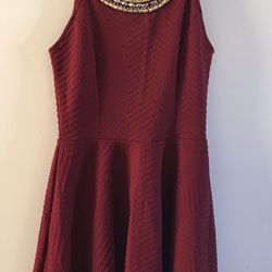 Burgundy/Gold Dress