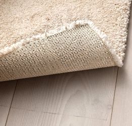 STOENSE Rug, short pile, beige, 6' 7" x 9' 10". Designer Maja Ganszyniec. Made from synthetic polypropylene fibers, making it highly stain-resistant a