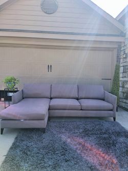 Crate&Barrel Gray Sectional Couch- Free Delivery