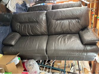 Gray Leather Couches - Two total