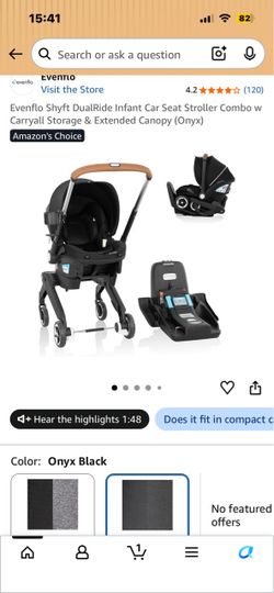 Evenflo Shyft DualRide Infant Car Seat Stroller Combo