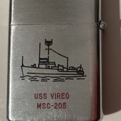 Vintage Lighter USS Vireo MSC-205, Minesweeper