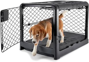 DIGGS Revol Collapsible Dog Crate with Wheels - Premium Portable Dog Crate - Safe, Stylish, and Convenient Indoor Kennel #